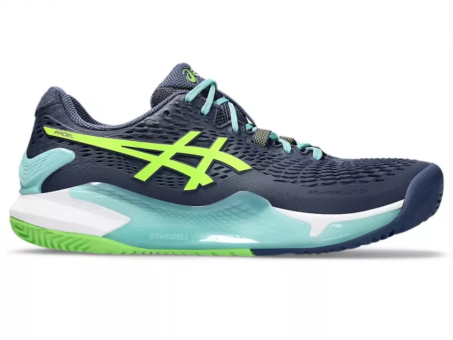 CALZADO ASICS GEL RESOLUTION 9 THUNDER BLUE/ELECTRIC LIME