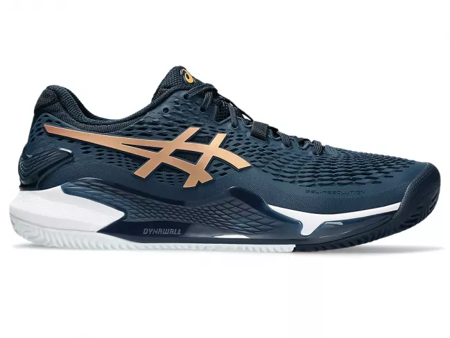 CALZADO ASICS GEL RESOLUTION 9 FRENCH BLUE/PURE GOLD 9