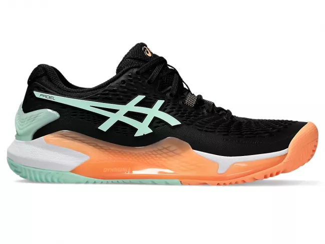 CALZADO ASICS GEL RESOLUTION 9 BLACK/MINT TINT